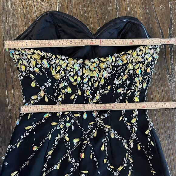 Disney Forever Enchanted Strapless Beaded Cocktail Dress | Size 2 - Picture 9 of 14
